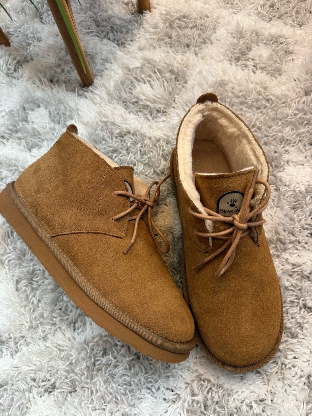 BearPaw Women's Chestnut Suede Ankle Booties - Picture 6 of 8